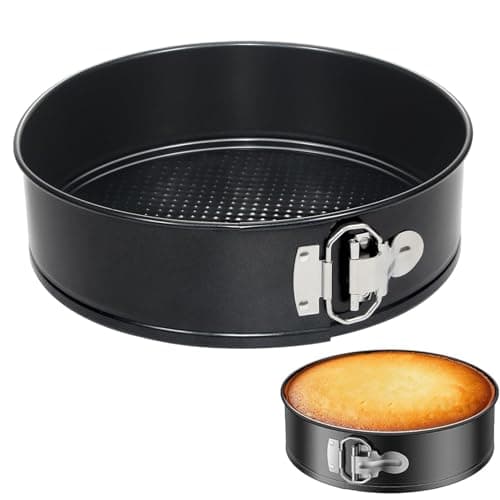 Image of Cake Tin - 20cm/8inch Cake Tins for Baking - Cheesecake Tin Springform Loose Bottom - Thick Non-Stick Baking Tins Round Cake Pan for Restaurants, Home and Kitchen