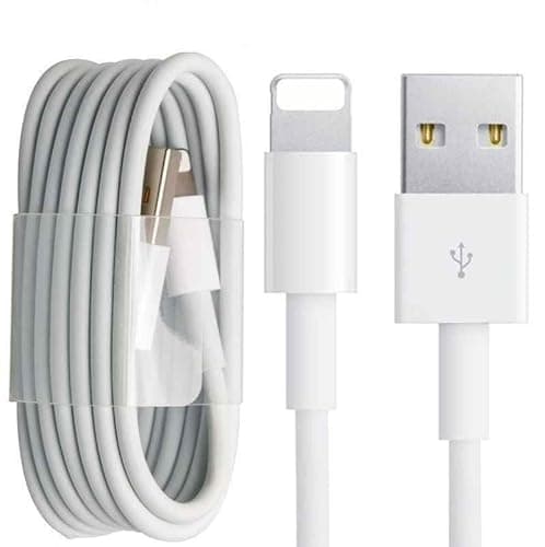 Image of Mr.Gadget's Solutions 1 Meter USB-A to 8-Pin Fast Charging Cable Compatible with iPhone, Data Sync Cable - White
