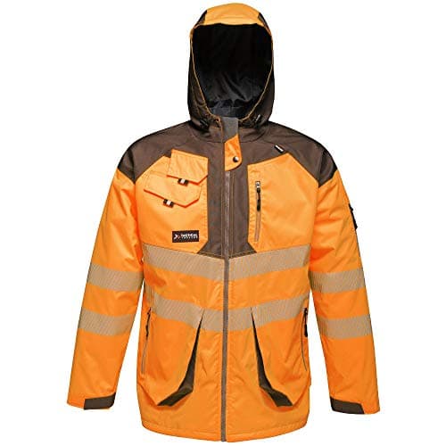 Image of Regatta TRA340XL7BV Tactical Hi-Vis Parka Jacket, Size X-Large, Orange/Grey