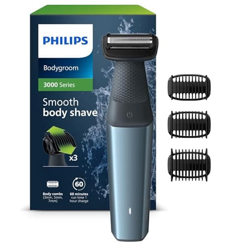 Image of Philips Bodygroom Series 3000, Showerproof Groin and Body Trimmer, Close and Comfortable Shave, Complete Body Grooming, 60 Min. Runtime, Model BG3027/03
