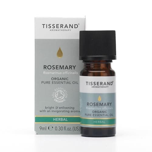 Image of Tisserand - Organic Rosemary Essential Oil - 100% Pure and Natural Essential Oil for Hair, Skin, Massage and More - Home Essentials - 9 ml