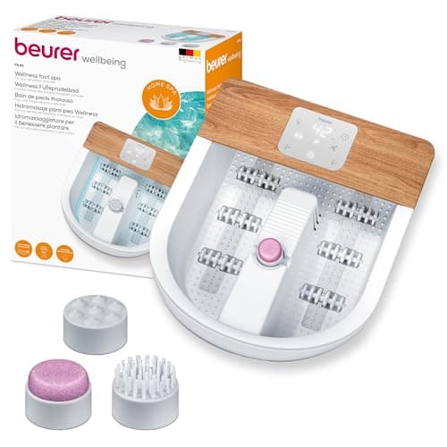 Image of Beurer FB65UK Wellness Foot Spa Powerful 8-Level Water Heater Footbath with Premium Touch Screen 3 Pedicure Attachments Relaxing Bubble andVibration Massage Ambient Lighting with 6 Light Effects