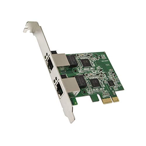 Image of Syba Dual 2.5 Gigabit Ethernet PCI Express PCI-E Network Controller Card 10/100/1000/25000 Mbps RJ45 LAN Adapter Low Profile Bracket, SD-PEX24066