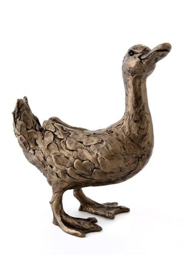 Image of Frith Sculpture - Dilly Duck (Beak Up) sculpture in Cold Cast Bronze.