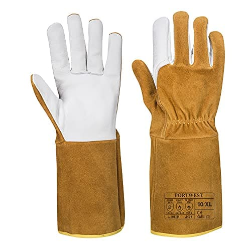 Image of Portwest TIG Ultra Welding Gauntlet, Size: L, Colour: Brown, A521BRRL