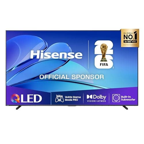 Image of Hisense 98E7Q TV, 98 Inch (248 cm), 4K UHD QLED, Smart TV, 144Hz Game Mode PRO, AI 4K Upscaler, AI Smoothmotion, AI Light Sensor, QLED Colour, Dolby Vision Atmos, Voice Control, EZPlay