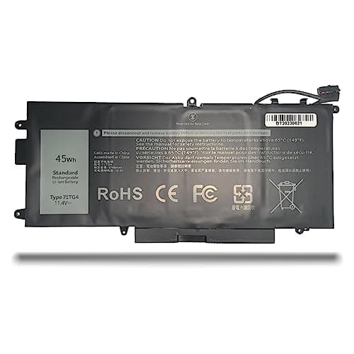 Image of 71TG4 071TG4 K5XWW X49C1 0X49C1 Laptop Battery Replacement for Dell Latitude 5289 7389 7390 2-in-1 Series Notebook (11.4V 45Wh 3940mAh)