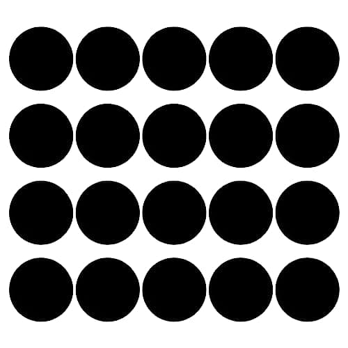 Image of PATIKIL 3.5" Round Floor Sticker, 20 Pack Floor Spot Marker Self Adhesive Waterproof Vinyl Line Up Sign Decorative Stickers for Classroom, Black