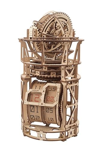 Image of UGEARS Sky Watcher Tourbillon Table Clock - 3D Wooden Puzzles For Adults, Wooden Model Kits for Adults to Build - Astronomical Mechanical DIY 3D Puzzle Clock, 3D Puzzles Adult