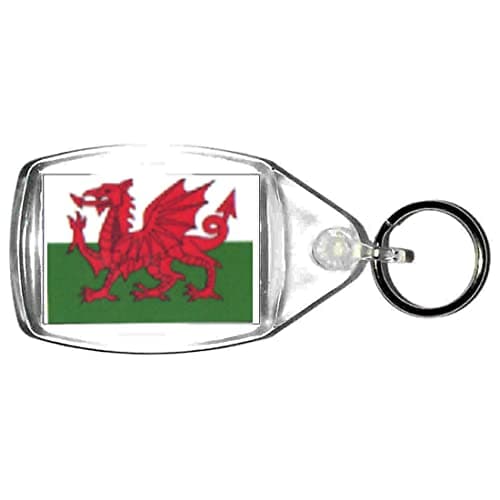 Image of wales keyring handmade in uk welsh cymru dragon of wales