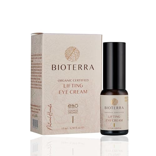 Image of Bioterra Organic Lifting Eye Cream, Natural Ingredients with Donkey Milk and Black Currant, Anti-Aging, Nourishes & Reduces Wrinkles, 15 ml