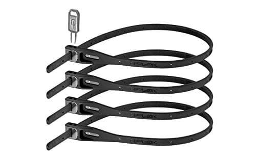 Image of 4 x Hiplok Z LOK Bike Lock (Multipack) - Black. Bicycle Lock/Motorcycle Helmet Lock. Lightweight Zip Tie with Steel Core & 400mm Locking Length