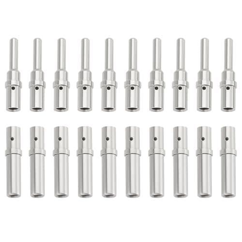 Image of ECSiNG 10 Sets 12 Pin Electrical Wiring Crimp Terminal DTP Terminals 0460-204-12141 0462-203-12141 Compatible with Deutsch 12-14 AWG Male and Female