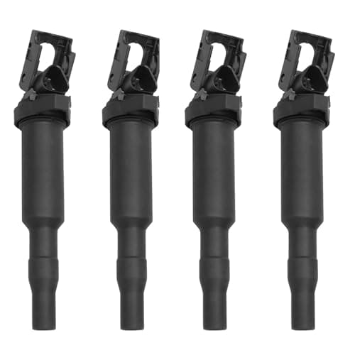 Image of ENNJING 4 Pcs Ignition Coil Pack Compatible With Mini R55 R56 R57 R58 R59 R60 R61, Peugeot 207 208 2008, Citroen C3 C4 C5 DS3 DS4 Replaces OEM 0221504470 12137594937 UF592 UF571