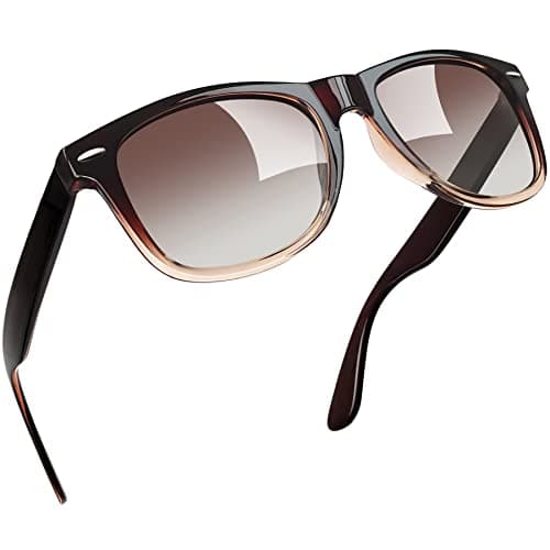 Image of Joopin Square Polarised Sunglasses for Men Women UV Protection Unisex Retro Sunglasses Man for Driving Hiking Fishing Sports (Gradient Brown)