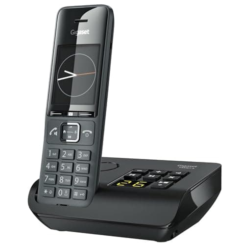 Image of Gigaset Family A - Cordless DECT Telephone with an Answering Machine - Timeless and Elegant Design - Excellent Audio Quality, Black [UK Version]