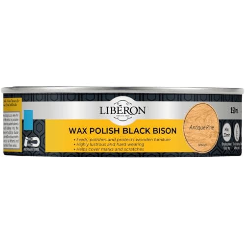 Image of LIBERON Antique Pine Wood Furniture Wax Polish Black Bison 150ml - Free UK DELIVERY