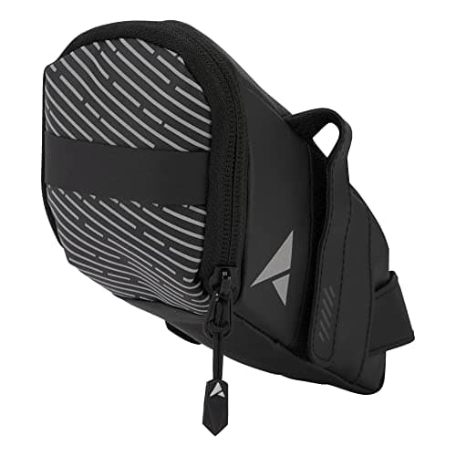 Image of Altura Cycling Saddle Bag - Unisex Nightvision Bike Bag for Essentials, Reflective Saddle Bags for Bicycles with Light Loop, Mountain Bike Accessories, MTB Accessories, Black, 0.6L
