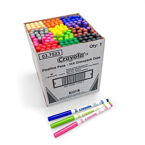 Image of CRAYOLA SuperTips Washable Fineline Markers - Assorted Colours (Pack of 144)