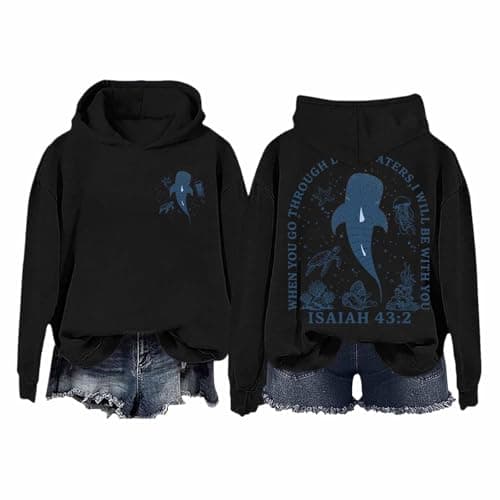 Image of Generisch Women's Hoodie with Hood, Sweatshirt Fashionable Casual Hoodie, black, S