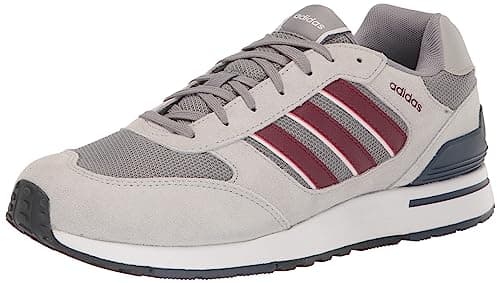 Image of adidas Men's Run 80s Sneakers, Grey/Shadow Red/Shadow Navy, 11 UK