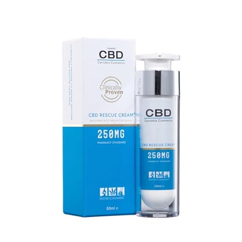 Image of Canabidol - Clinically Proven CBD Rescue Cream, 250 mg CBD, 50 ml Airless Pump Bottle, Cannabis Sativa L and Containing 100s of Cannabis Derived Phytochemicals