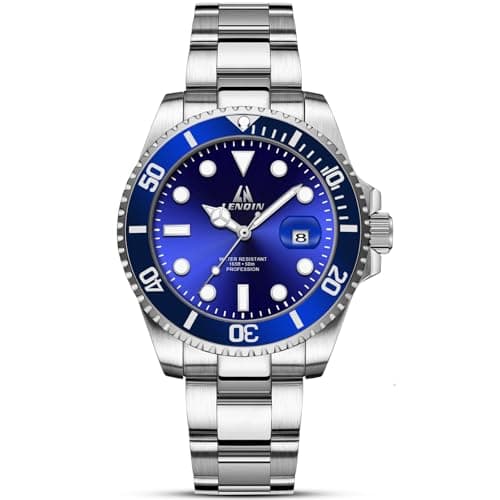 Image of LN LENQIN Mens Watches Stainless Steel Watches Men Waterproof Analog Quartz Watch Men's Wrist Watches with Date Fashion Casual Man Watch