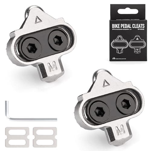 Image of GEWAGE SPD Cleats for Shimano SPD 2-Bolt Pedals – SH51 12° Float or SH56 Multi-Release – CrMo Steel, Anti-Slip Cleat Plates, Includes Screws & Washers (Sliver_SH56 | Multi-Release)
