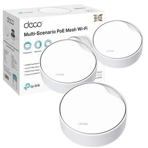 Image of TP-Link Deco X50-PoE(3-pack) AX3000Mbps Mesh WiFi 6 System with PoE, 2.5 GbE Port, AI-Driven WiFi Booster Router covers up to 600m2, Connect up to 150 devices, 1.0 GHz Dual-Core CPU, HomeShield