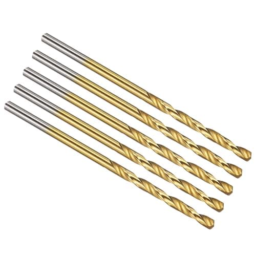 Image of PATIKIL 2mm Drill Bit, M42 8% Cobalt High-Speed Steel Jobber Straight Shank 135° Titanium Nitride (TiN) Coated for Hard Metal Stainless Steel - 5 Pack