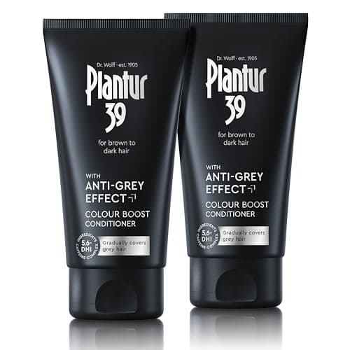 Image of Plantur 39 Anti-Grey Effect Conditioner 2x 150ml | Controlled Concealing of Grey Hairs | With 5.6-DHI for Gradually Darker Hair