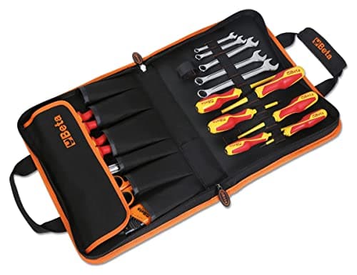 Image of Beta - 2001/BZ24 MQ Folding case with assortment of 24 tools for electricians, double handle for better grip, Velcro band to attach the case to the trolley, 020010154