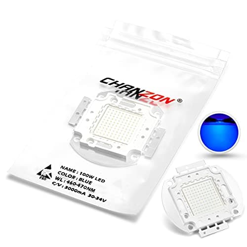 Image of CHANZON High Power Led Chip 100W Blue (3000mA / DC 30V - 34V / 100 Watt) Super Bright Intensity SMD COB Light Emitter Components Diode 100 W Bulb Lamp Beads DIY Lighting