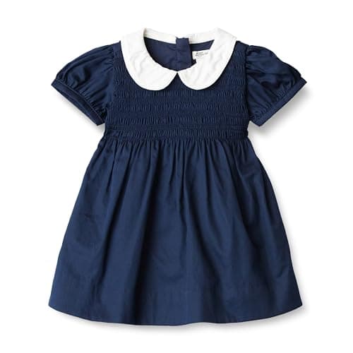 Image of Amazon Essentials x Sofia Grainge Unisex Babies' Mummy & Me Cotton Sateen Dresses, Navy, 3-6 Months