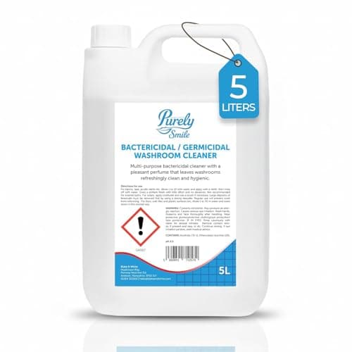 Image of Blake & White Germicidal Washroom Cleaner Concentrate 5L - Purely Smile Bathroom Cleaner for Ceramic, Stainless steel & Non Porous Surfaces - Disinfectant Liquid for bacteria & Limescale - PS2005