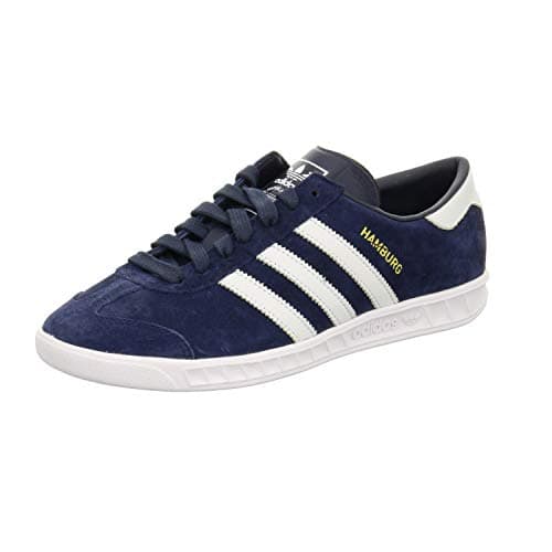 Image of adidas Men's Hamburg Trainers, Blue Collegiate Navy Ftwr White Gold Met, 12 UK