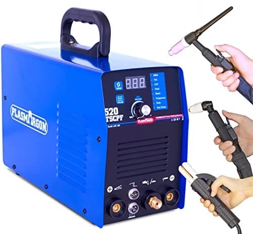 Image of PLASMARGON Pulse TIG Welder Plasma Cutter MMA Arc Stick Welder, 3 in 1 Inverter Welder Welding Machine with Consumables, 200A TIG Welding (Pulse), 50A Plasma Cutting, 220V 520TSCPF