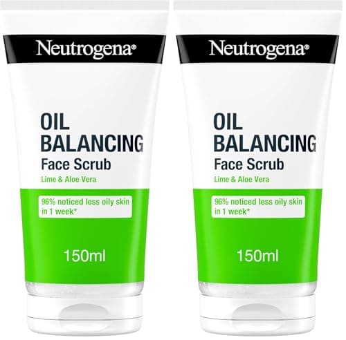 Image of Neutrogena Oil Balancing Face Scrub (1x 150ml) for Oily Skin, Helps Remove Excess Oil and Clear Pores, For a Refreshed, Mattified and Radiant Complexion (Pack of 2)