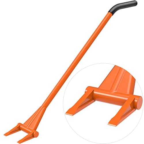 Image of Dolibest Heavy Duty Crowbar, 122cm Long Handled Pry Bar Bent Large Wrecking Bar Roughneck Utility Bar Skirting Removal Tool Pallet Buster Breaker Demolition Tool with Soft Ergonomic Handle Sleeve
