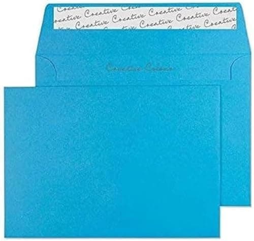 Image of Blake Creative Colour C6 114 x 162 mm 120 gsm Peel & Seal Wallet Envelopes (110) Caribbean Blue - Pack of 500