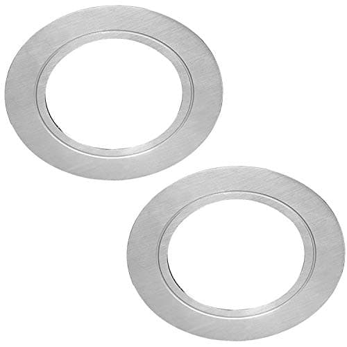 Image of 2 Pack | Bright 2.6W LED Under Cabinet Spot Lights & Driver Kit | Stainless Steel & Warm White | Recessed Flush Mounted Fitting | Kitchen Worktop Counter Cupboard Down Light | Modern Round Lighting