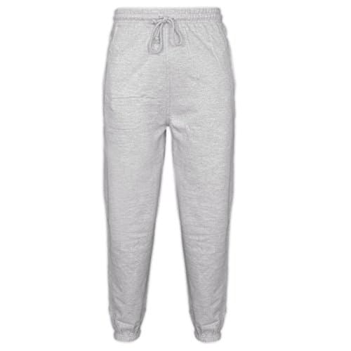Image of Beach Stone® Men's Trouser Fleece Elasticated Joggers Cuffed Sweatpants with Zip Pockets Fleece Gym Sports Casual Trousers Mens Fleece Jogging Bottoms Pants Trousers Casual Size S-5XL Grey Marl