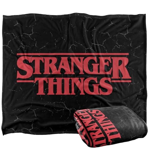 Image of Stranger Things LOGO Silky Touch Super Soft Throw Blanket 152 x 127 cm
