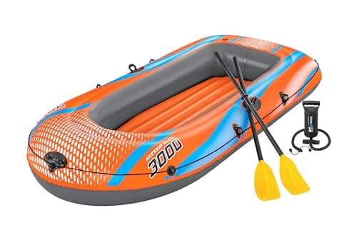 Image of Bestway Kondor 3000 Inflatable Rubber Boat, 3 Person Dinghy Boat, Three-Man and Kid Raft