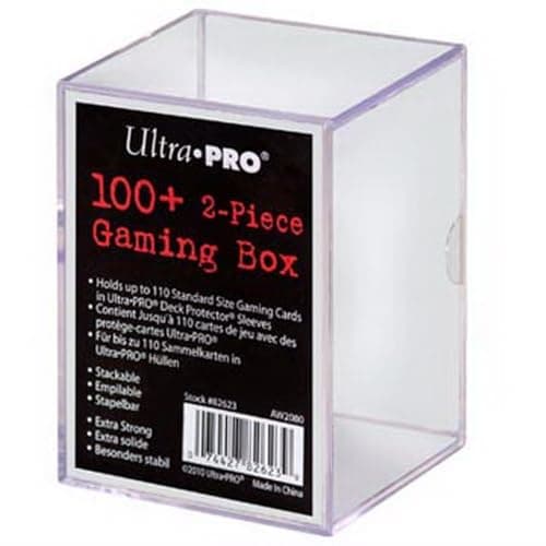Image of Ultra Pro 82623 100+ 2-Piece Storage Gaming Deck Box: Clear