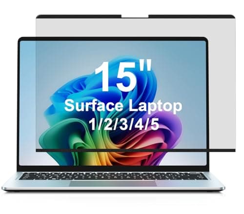 Image of STARY Magnetic Privacy Screen for 15 inch Surface Laptop 1/2/3/4/5, Microsoft Laptop Screen Protector, Anti Glare Blue Light Scratch Removable Privacy Filter for Surface