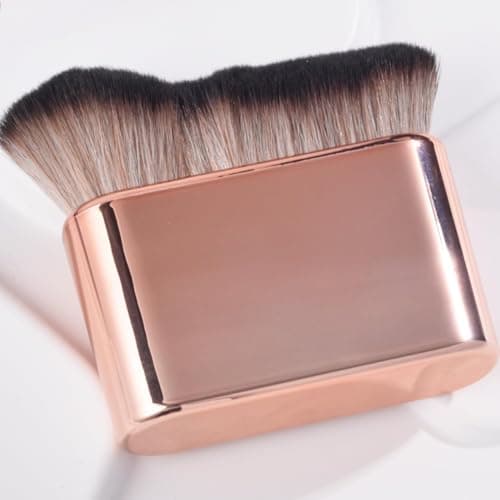 Image of Self Tan Brush Soft Brush Portable Self Tanning Brush Self Tanner Face Brush For Body & Leg Makeup(Rose Gold)