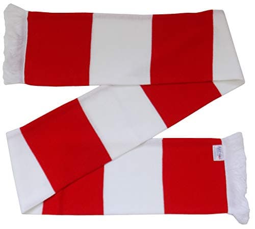 Image of Arena Scarves Arsenal Fans Red and White Traditional Bar Scarf