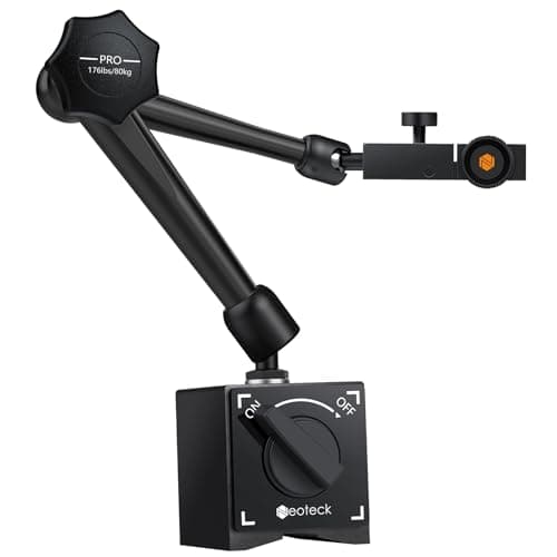 Image of Neoteck Magnetic Base Stand for Digital Dial Indicator Gauge 176lbs(80kg) Max Pull Widely Used in All Kinds of Machine Tools and Measurement Accuracy of Scientific Research, Black