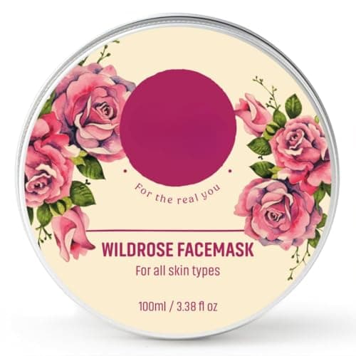 Image of Wild Rose Face Mask For Glowing Skin | Skin Brightening | With Aloe Vera And Rose Water | Goodness Of French Pink Clay | Suitable For All Skin Types | For Men & Women | 100Gm
